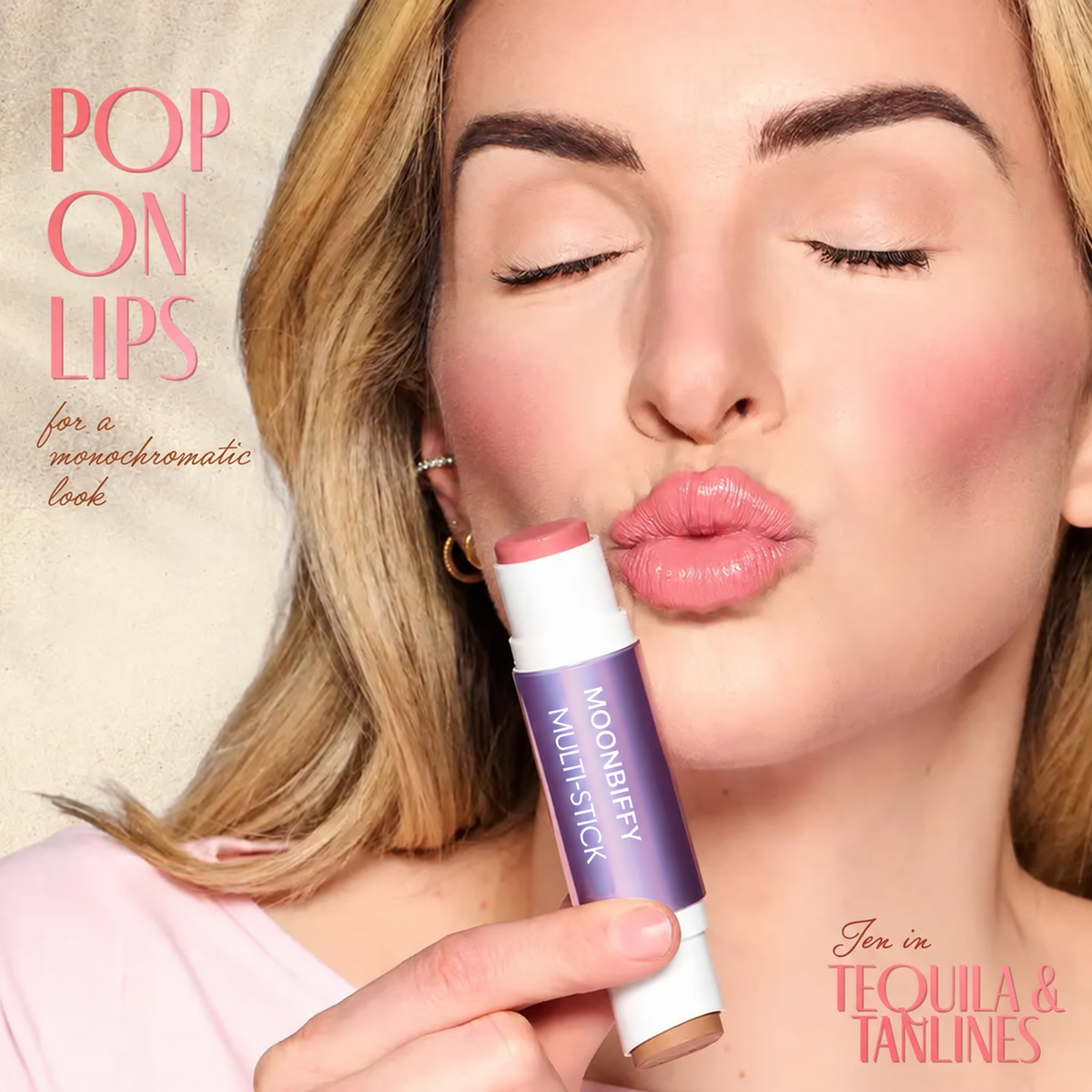 🔥 Buy 1 get 1 free multi-stick with brush - cream blush & bronzer