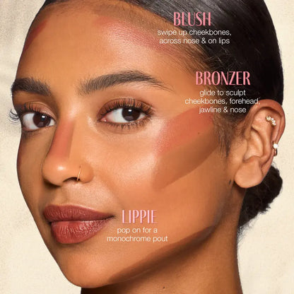 🔥 Buy 1 get 1 free multi-stick with brush - cream blush & bronzer