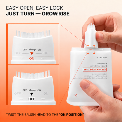Hair Growth Serum with Built-In Brush | Exosome Scalp Serum for Hair Thickening & Strengthening, Korean Hair Care | 3.38 fl. oz.