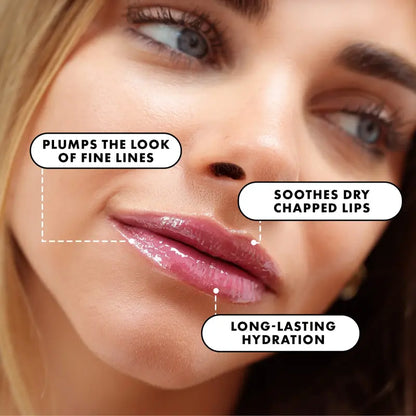 Hydrating Lip Gloss - High Shine & Tinted, Infused with Hyaluronic Acid, Jojoba Oil & Shea Butter