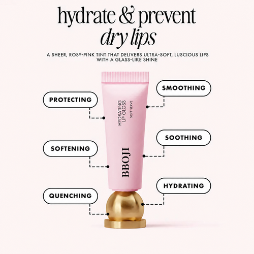 Hydrating Lip Gloss - High Shine & Tinted, Infused with Hyaluronic Acid, Jojoba Oil & Shea Butter