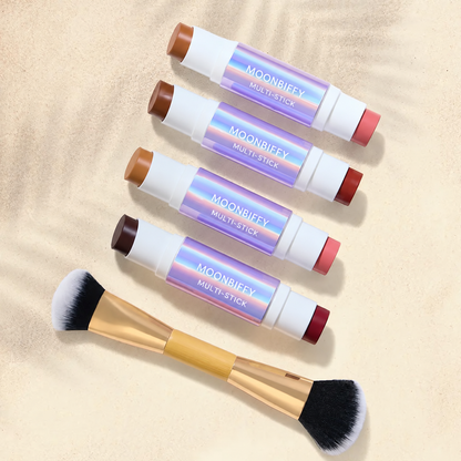 🔥 Buy 1 get 1 free multi-stick with brush - cream blush & bronzer