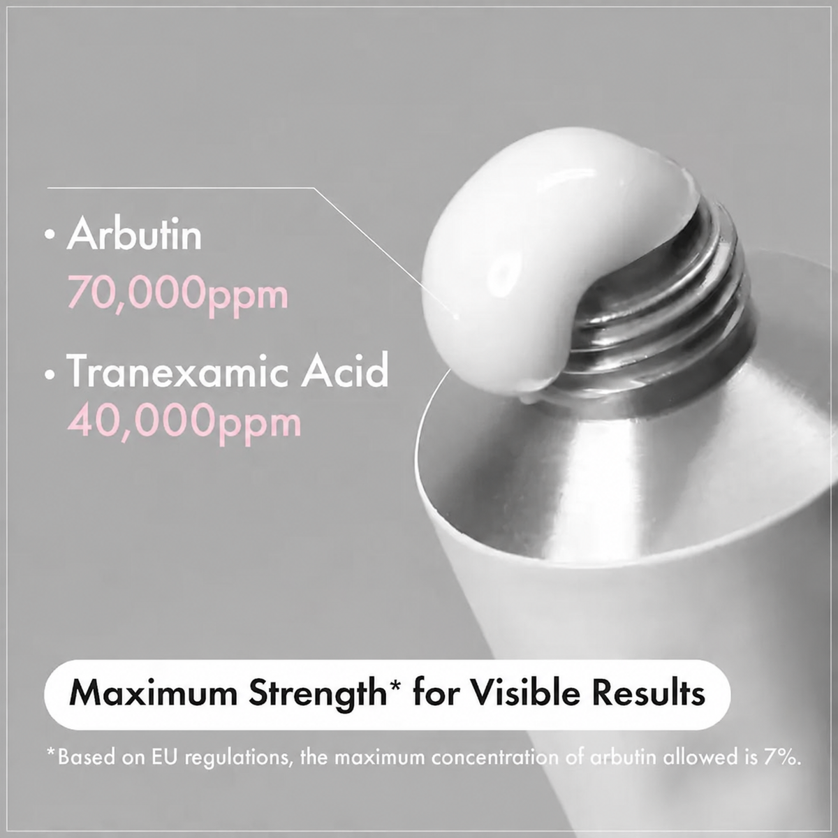 [MOONBIFFY Official] Arbutin 7% + Tranexamic Acid 4% Cream, 70,000ppm Arbutin, 40,000ppm TXA, Niacinamide, Glutathione, Dark Spots, Freckle, Blemishes, Pigmentation, Korean Skin Care, 50ml, 1.69 fl.oz.