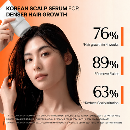 Hair Growth Serum with Built-In Brush | Exosome Scalp Serum for Hair Thickening & Strengthening, Korean Hair Care | 3.38 fl. oz.