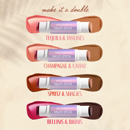 🔥 Buy 1 get 1 free multi-stick with brush - cream blush & bronzer